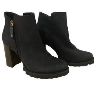 EUC Gibson & Latimer Jada leather platform lug sole booties 9.5 utility punk emo